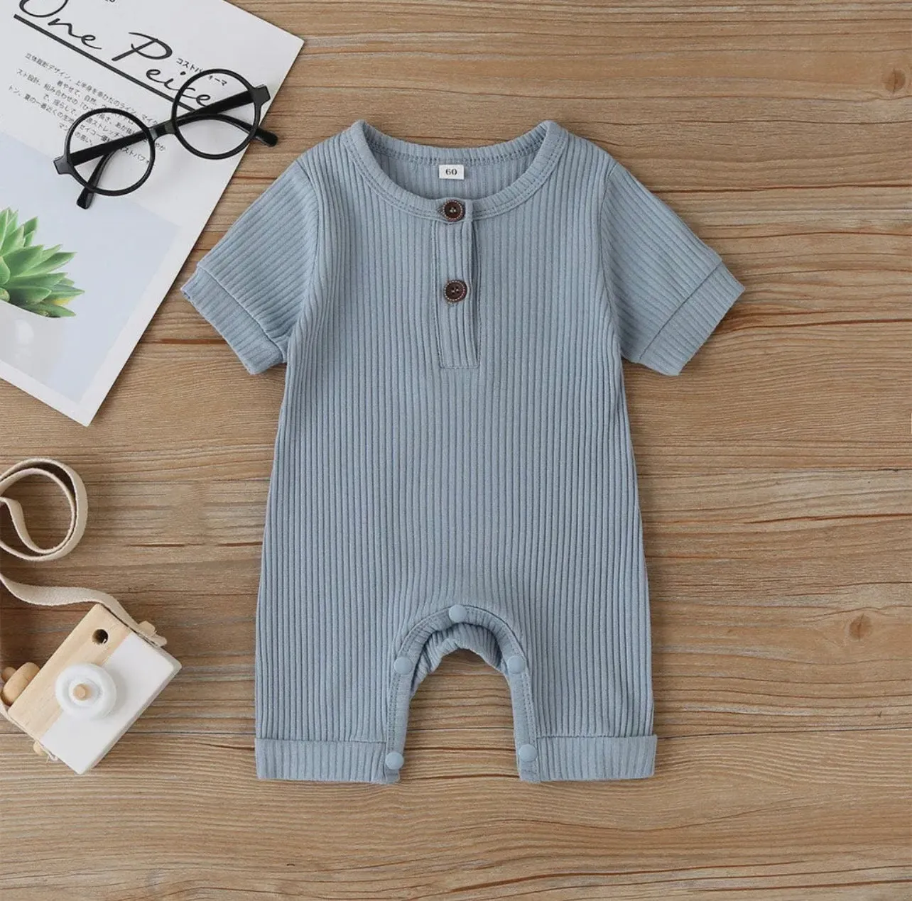 Baby Cotton Ribbed Romper
