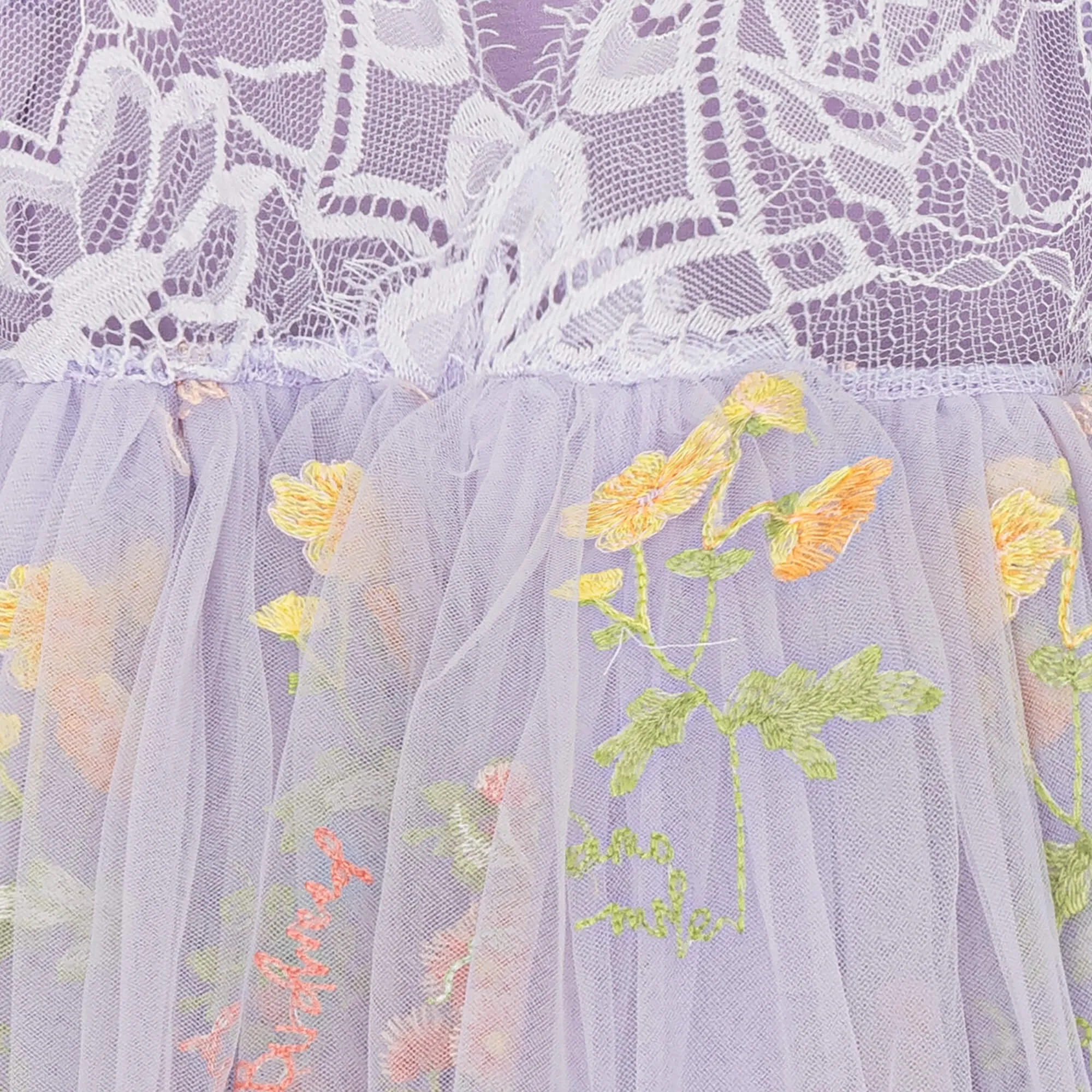 Baby Enchanted Dress - Embroidered Lilac Lace