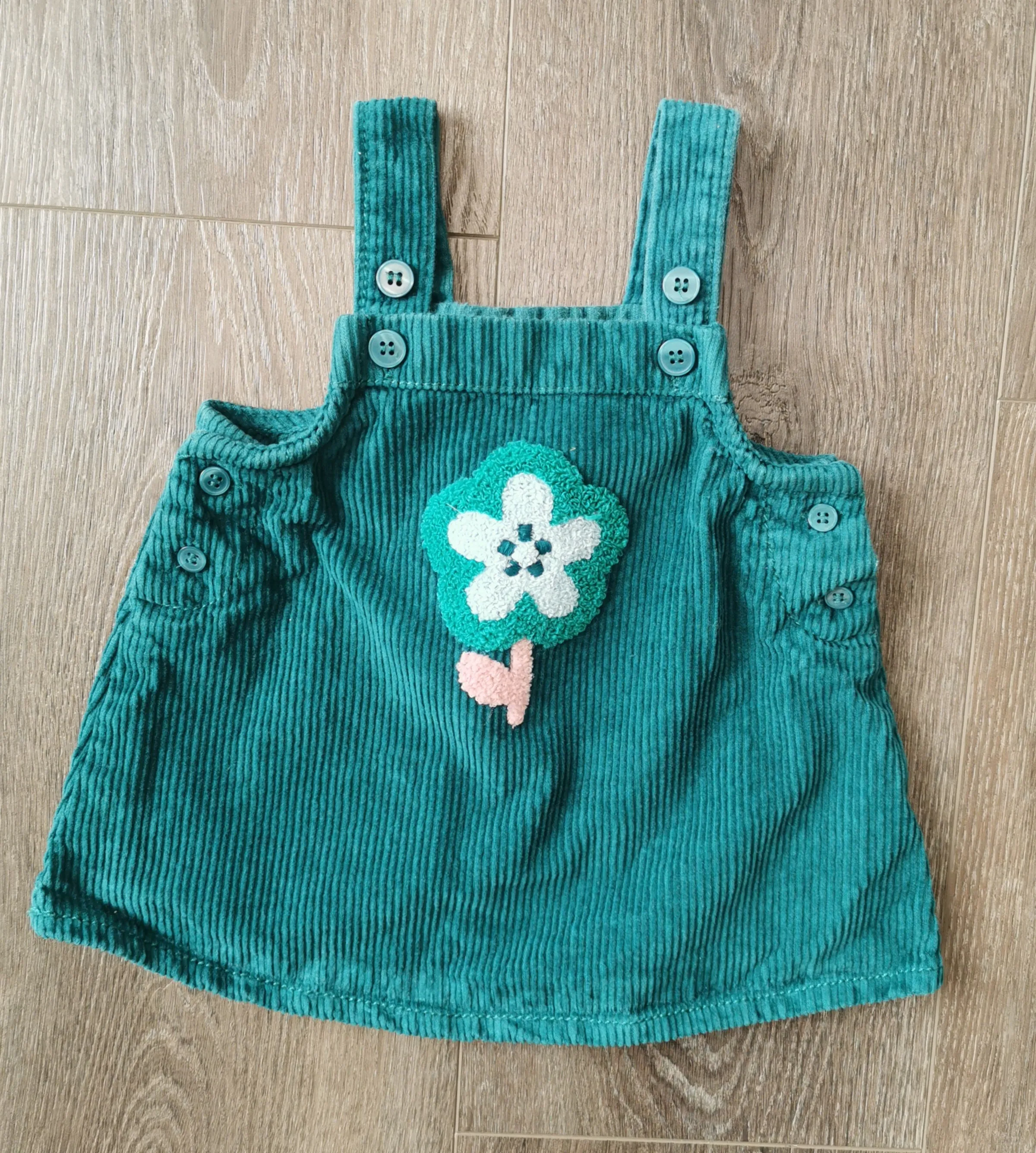 BABY GIRL SIZE 0/3 MONTHS - NEXT BABY, (UK Brand) Corduroy Overall Dress EUC B38