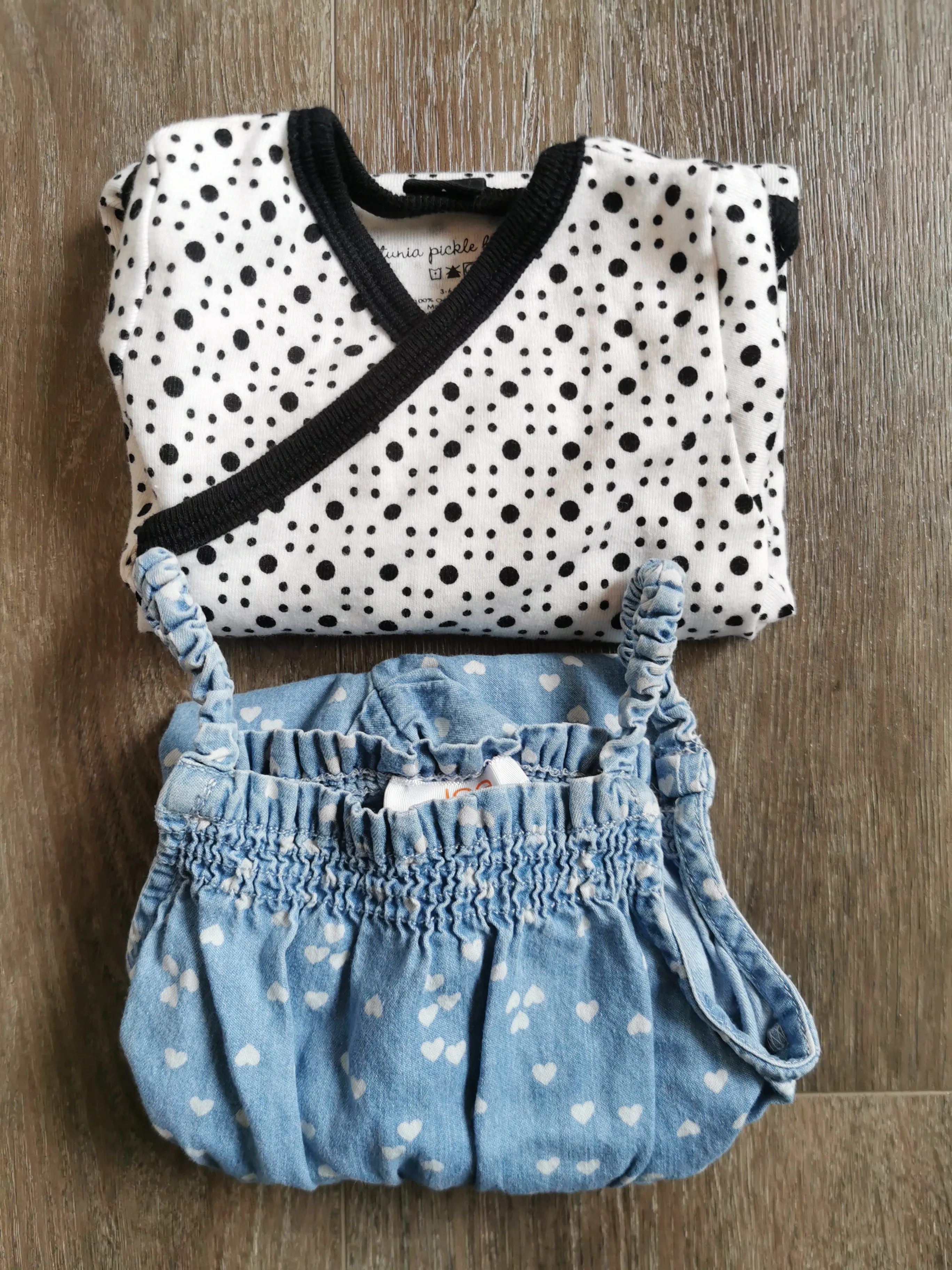 BABY GIRL SIZE 0/6 MONTHS - PETUNIA PICKLE BOTTOM & JOE FRESH, 2 Piece Mix N Match Outfit EUC B16