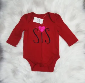 BABY GIRL SIZE 3/6 MONTHS - Baby GAP, Little Sis, Graphic Onesie NWT B54
