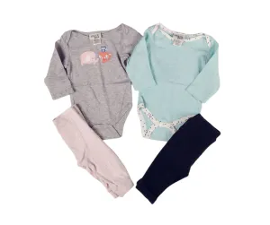 BABY GIRL SIZE 6/9 MONTHS - 4 Piece Mix N Match Outfits VGUC B24