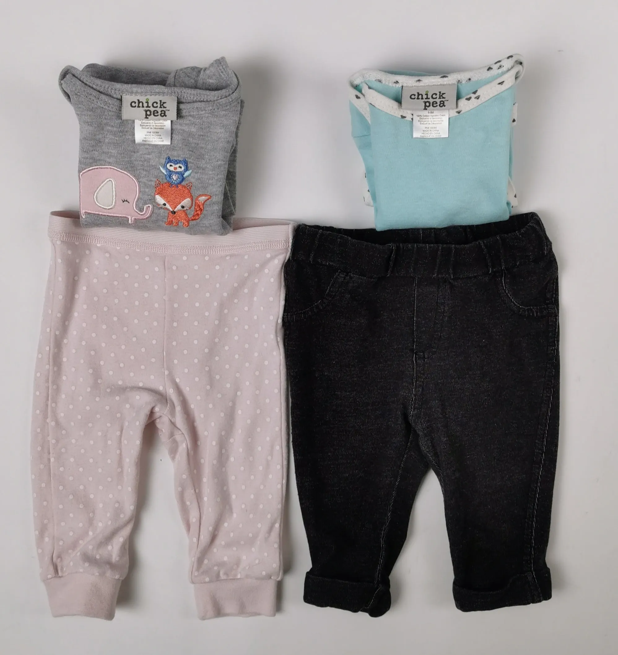 BABY GIRL SIZE 6/9 MONTHS - 4 Piece Mix N Match Outfits VGUC B24