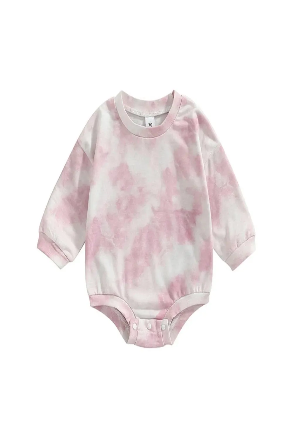 Baby Girls Boys Tie-Dye Romper Long Sleeve