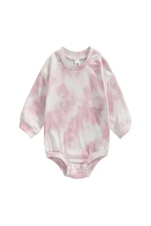Baby Girls Boys Tie-Dye Romper Long Sleeve