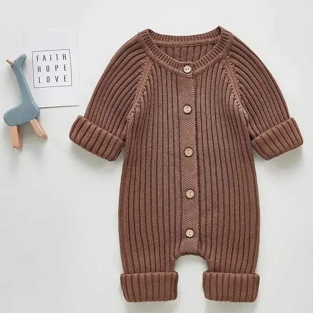 Baby Girl's or Boy's Knitted Rompers - Sleeved & Sleeveless - Various Styles