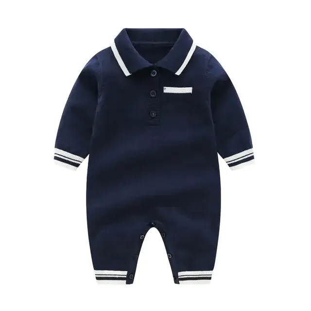 Baby Girl's or Boy's Knitted Rompers - Sleeved & Sleeveless - Various Styles