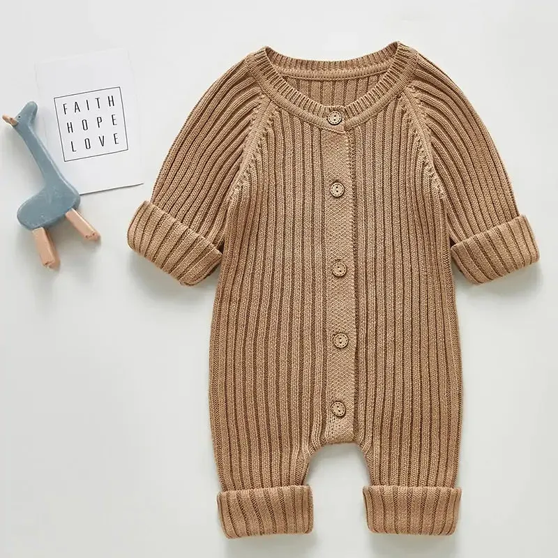 Baby Girl's or Boy's Knitted Rompers - Sleeved & Sleeveless - Various Styles