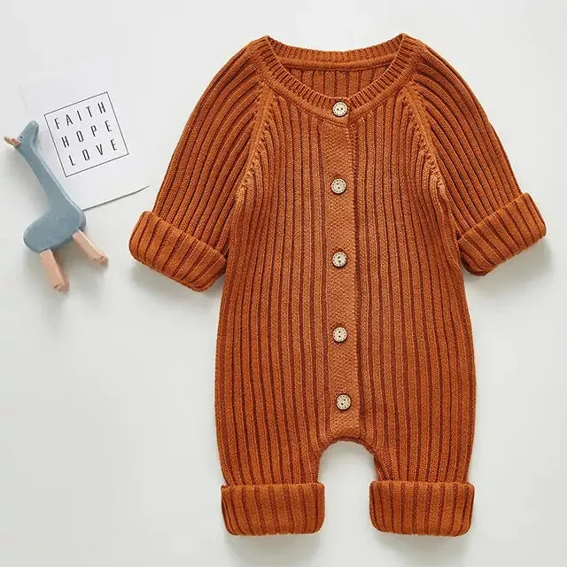 Baby Girl's or Boy's Knitted Rompers - Sleeved & Sleeveless - Various Styles