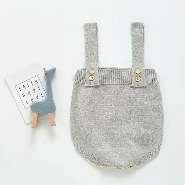 Baby Girl's or Boy's Knitted Rompers - Sleeved & Sleeveless - Various Styles