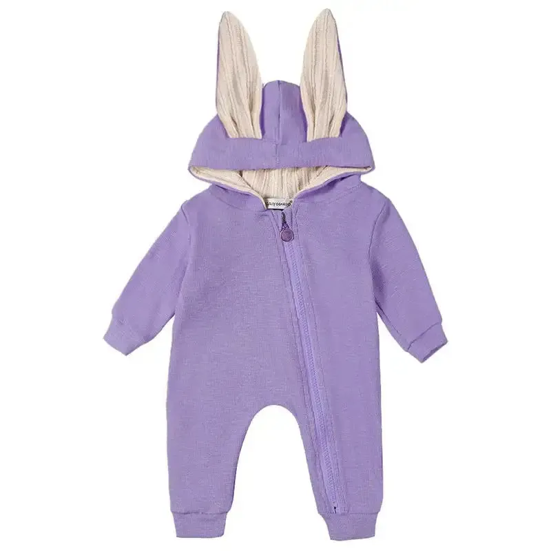 Baby Girl's or Boy's Onesie - Rabbit Ear Hooded Design - 100% Cotton