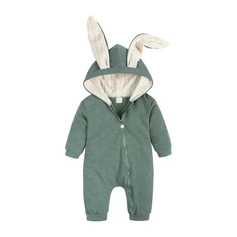 Baby Girl's or Boy's Onesie - Rabbit Ear Hooded Design - 100% Cotton