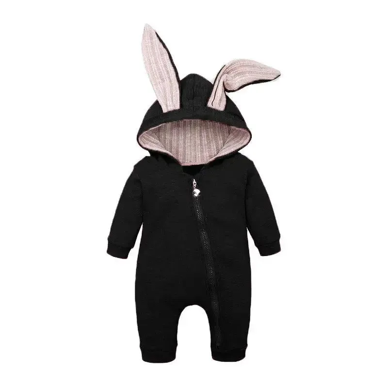 Baby Girl's or Boy's Onesie - Rabbit Ear Hooded Design - 100% Cotton