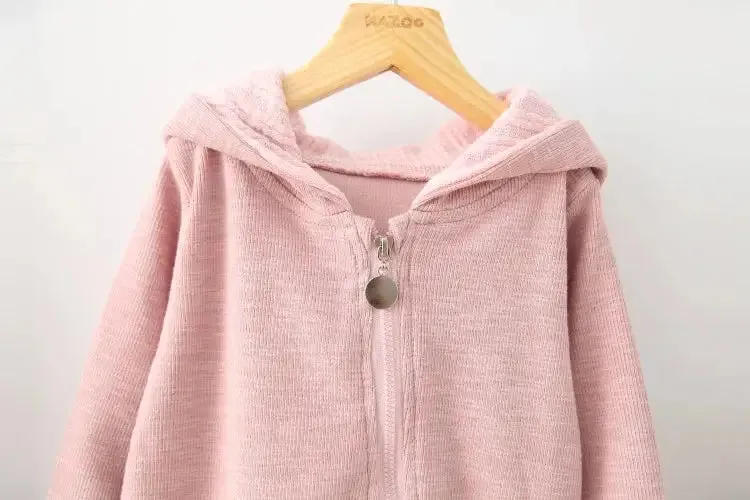 Baby Girl's or Boy's Onesie - Rabbit Ear Hooded Design - 100% Cotton