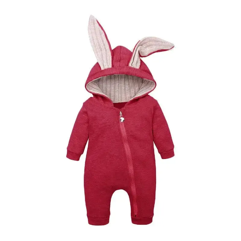 Baby Girl's or Boy's Onesie - Rabbit Ear Hooded Design - 100% Cotton
