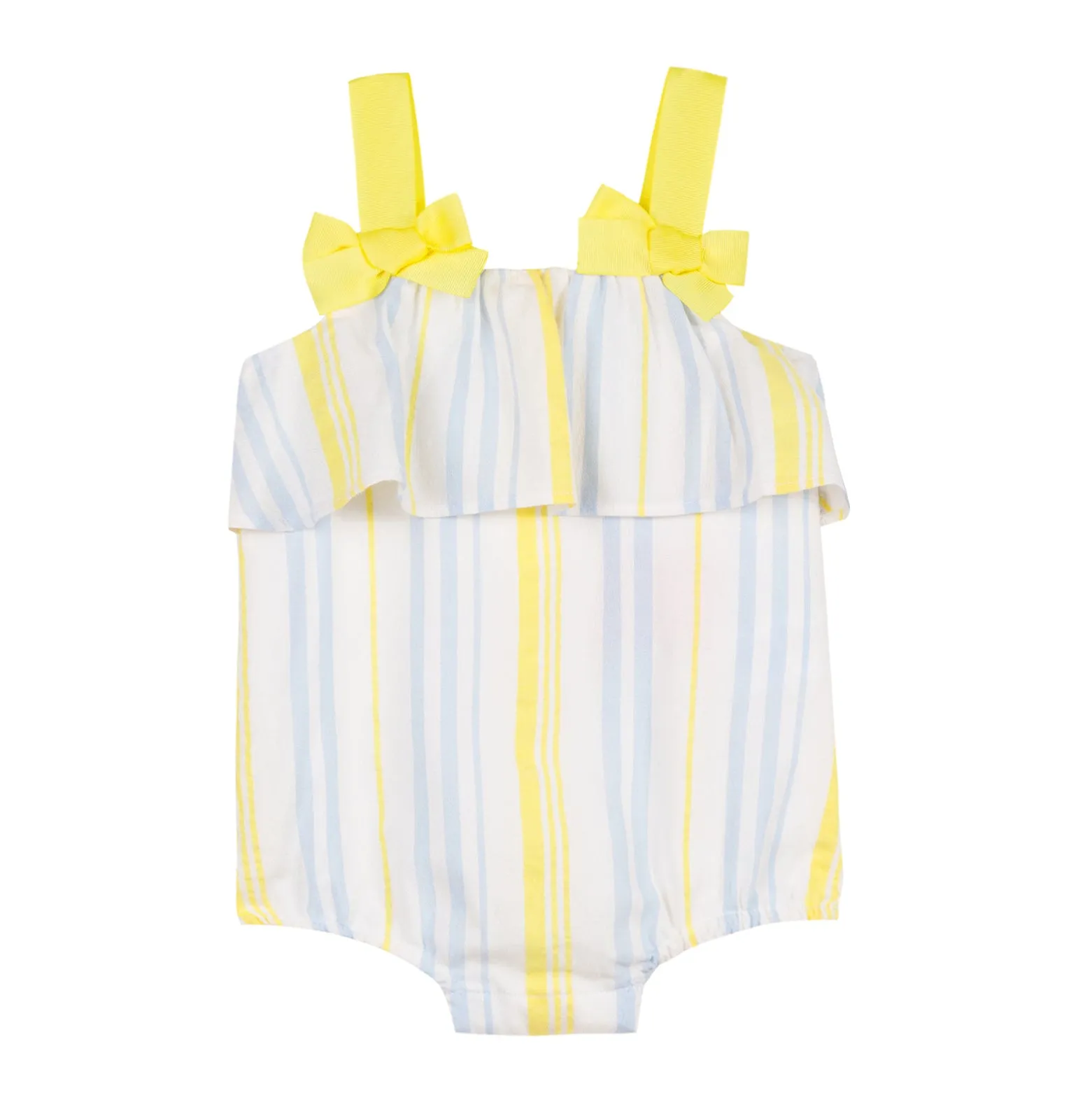 Baby Girls Yellow Striped Rompers