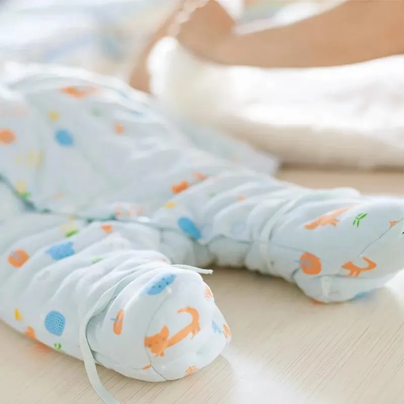 Baby Pure Cotton Thickened One-piece Clothes Newborn Warm Ha Clothes Newborn Baby Foot Wrapped Cotton Clothes Autumn and Winter Clothes
