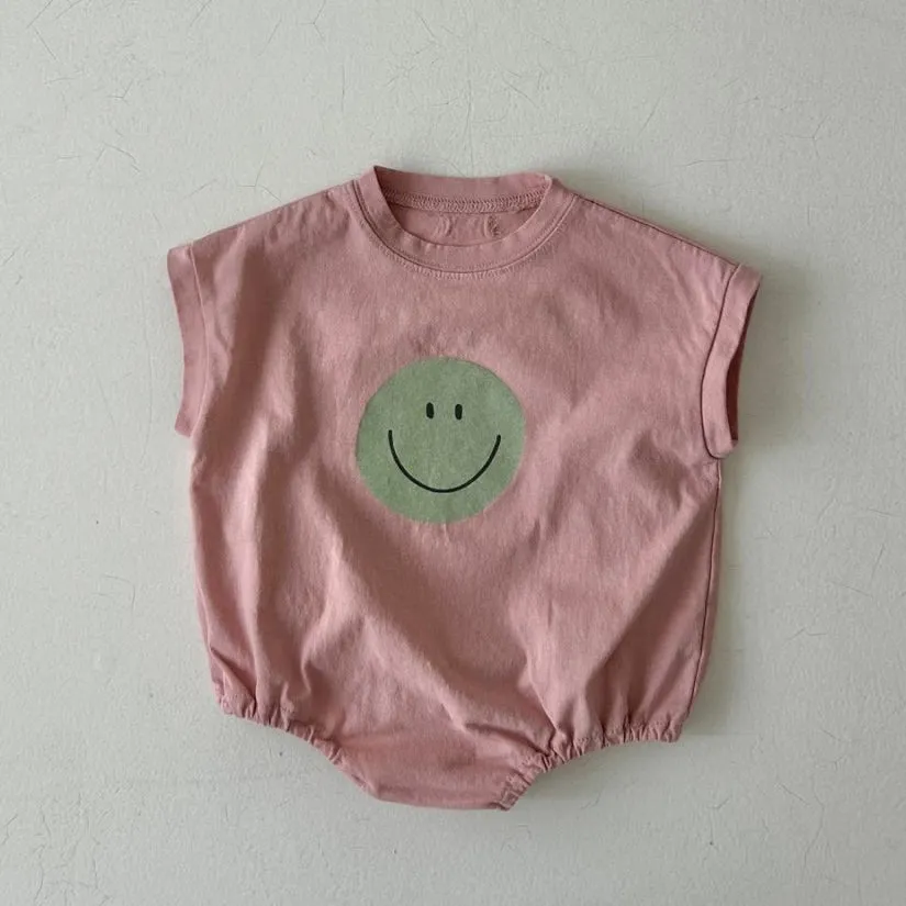 Baby Smile Romper- Dusty Pink