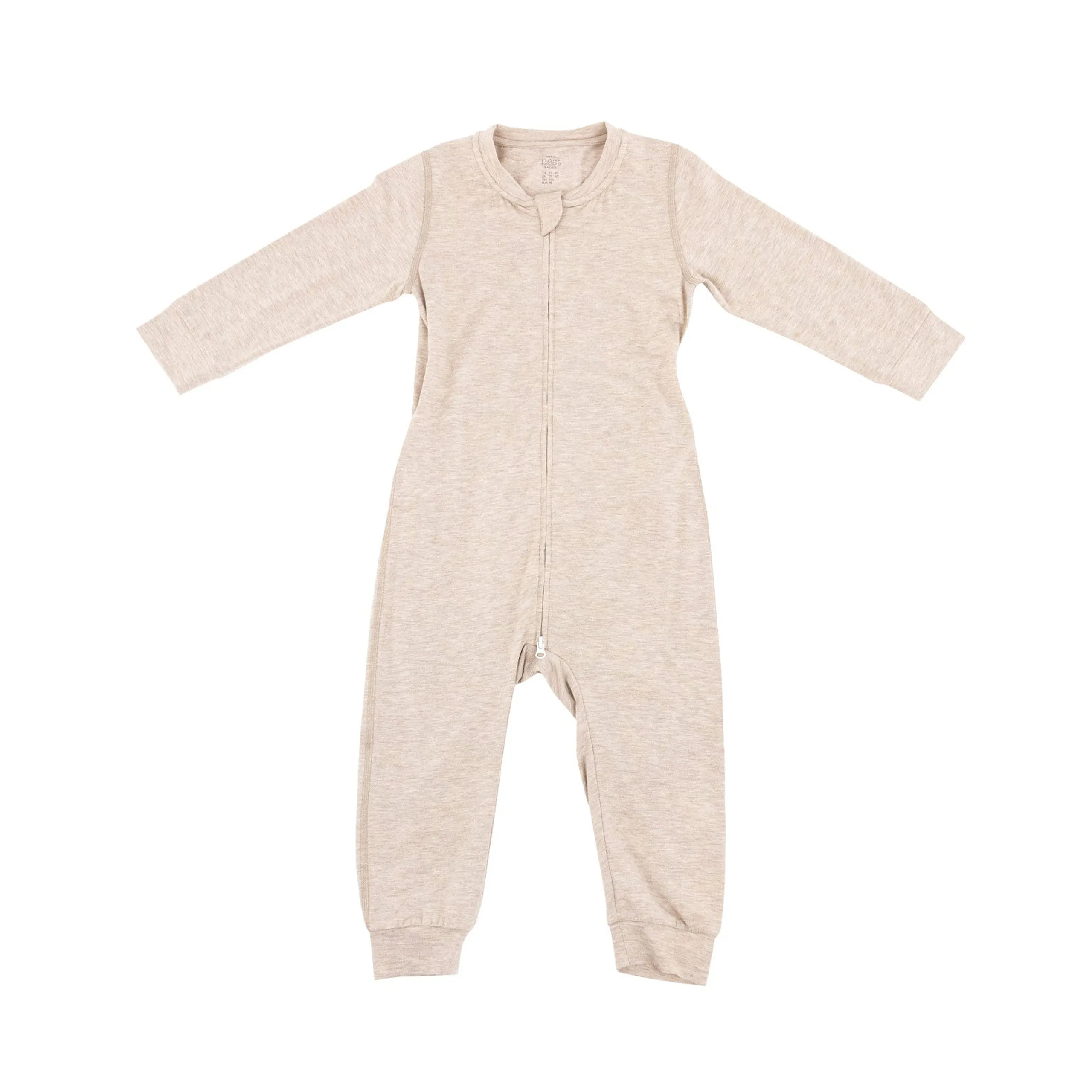 Basics Long Sleeve Drop Bottom Romper