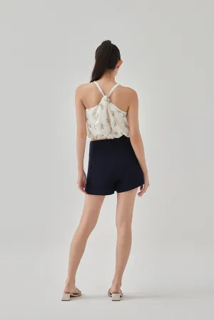 Beau Printed Bubble Hem Top