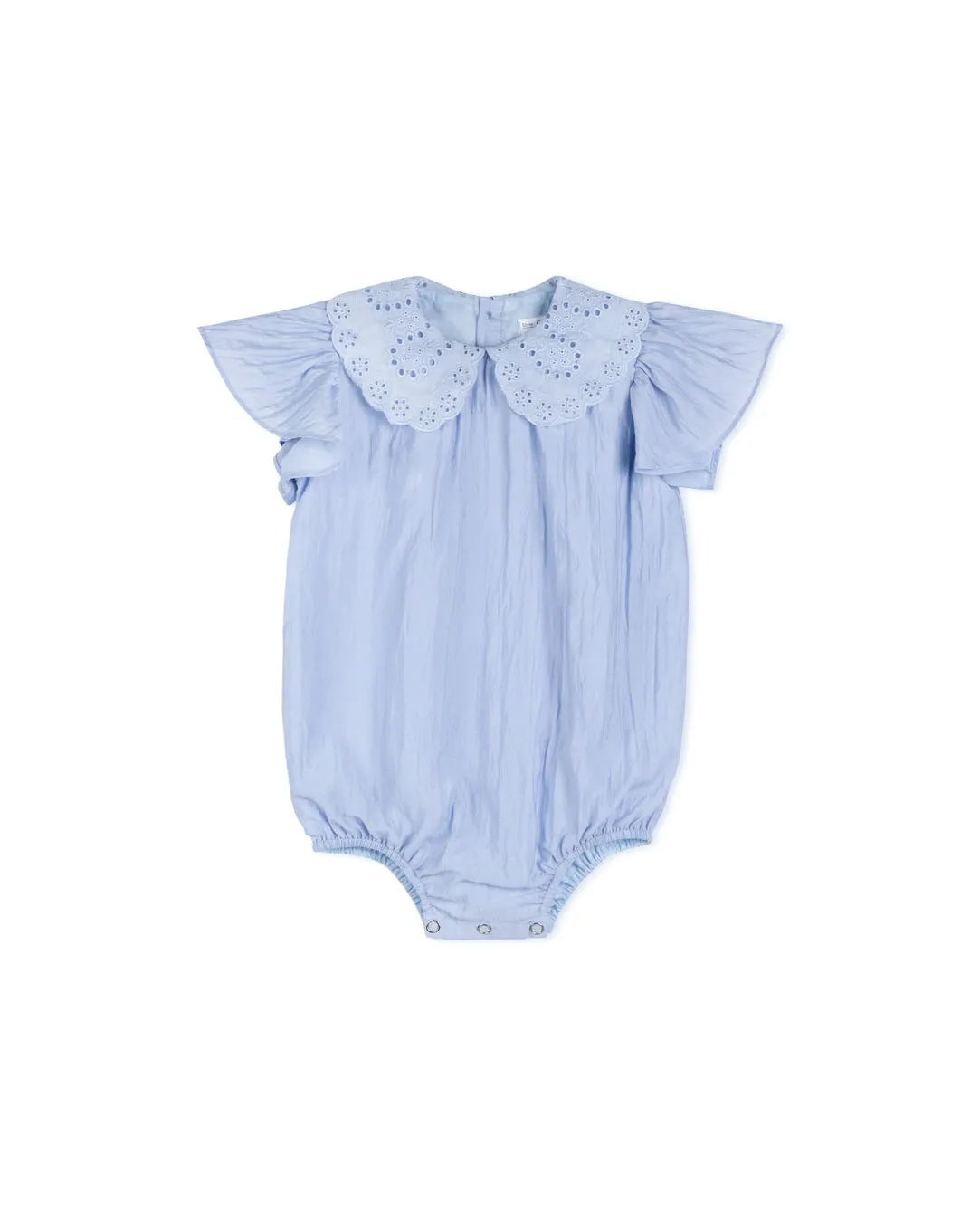 Beck - Linen Swing Lace Collared Romper