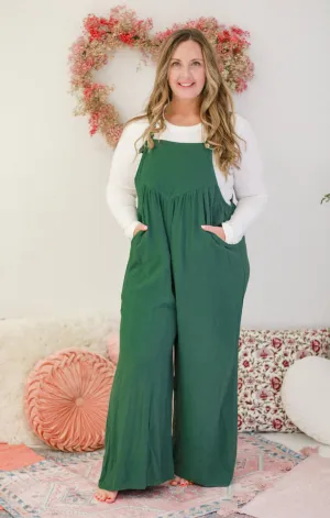 Believe in Me Green Jumpsuit