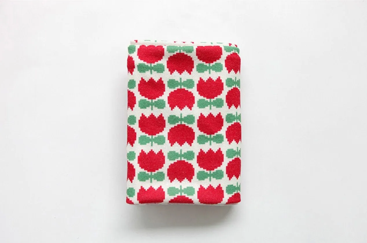 Berry Tulips Polyester Knit Fabric - In 5 Colors- 57 Inches Wide - By the Yard / 53948