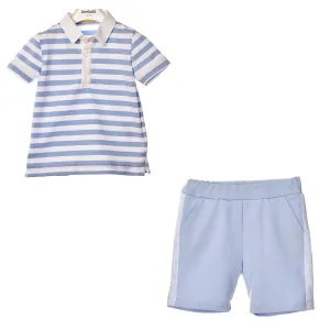 BIMBALO - Stripe Polo &  Short Set