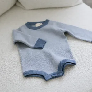 Birdseye Romper - Blue