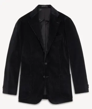 Black Corduroy Single Breasted Waverly Suit