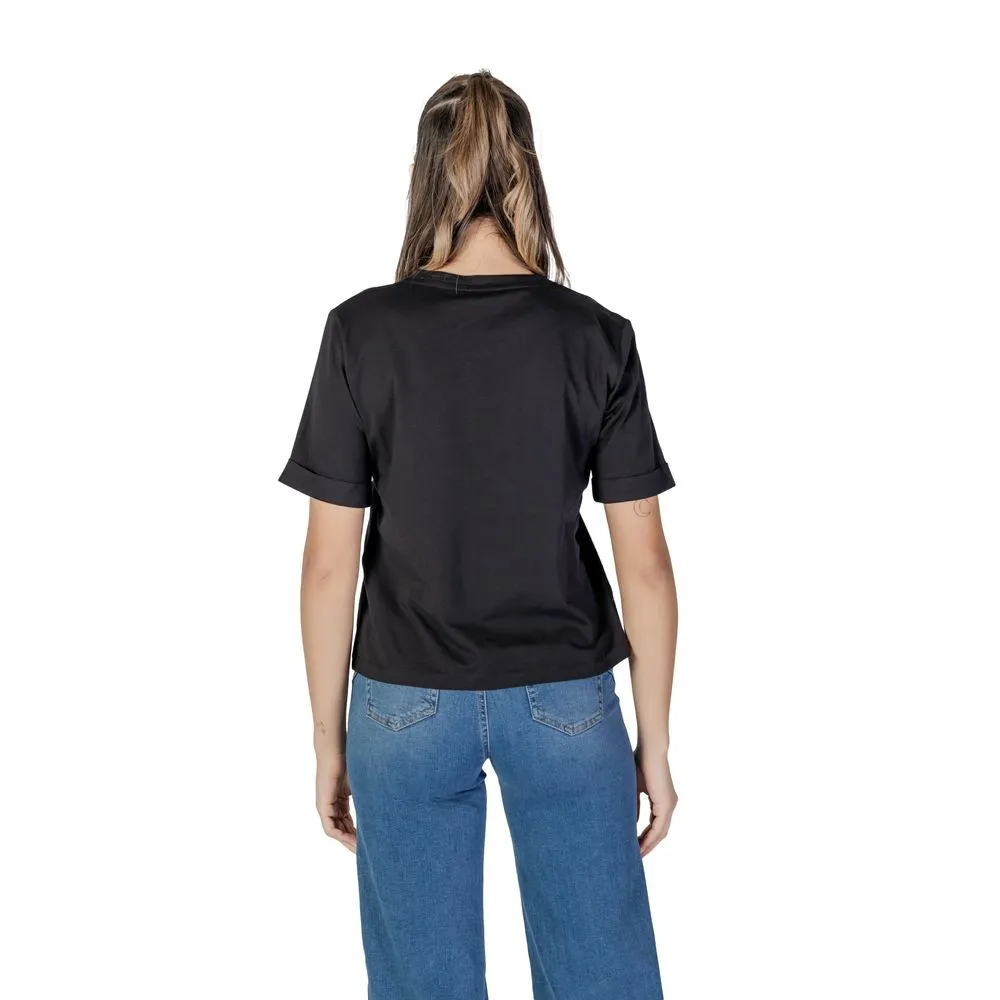 Black Cotton Tops & T-Shirt