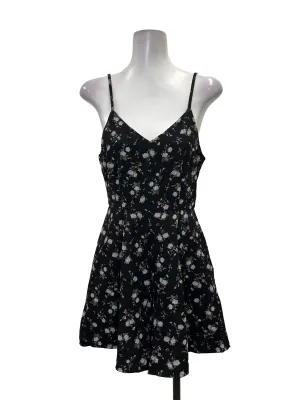 Black Floral Romper