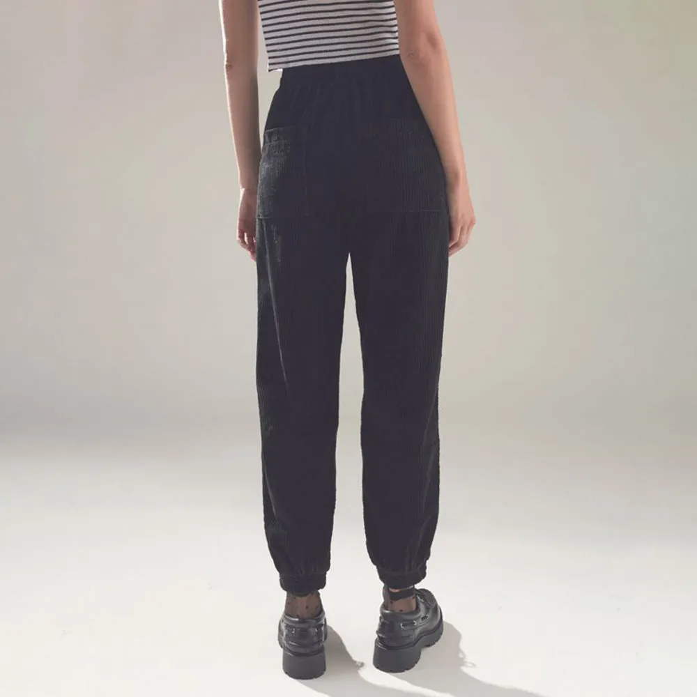 Black High Waist Corduroy Pants
