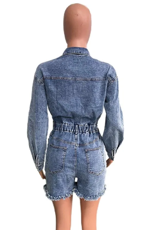 Blue Crush Denim Romper
