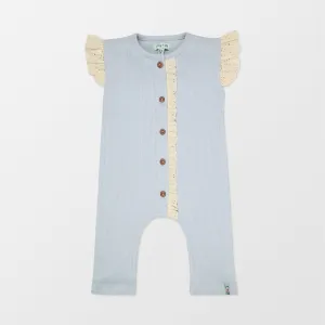 Blue Plain Romper