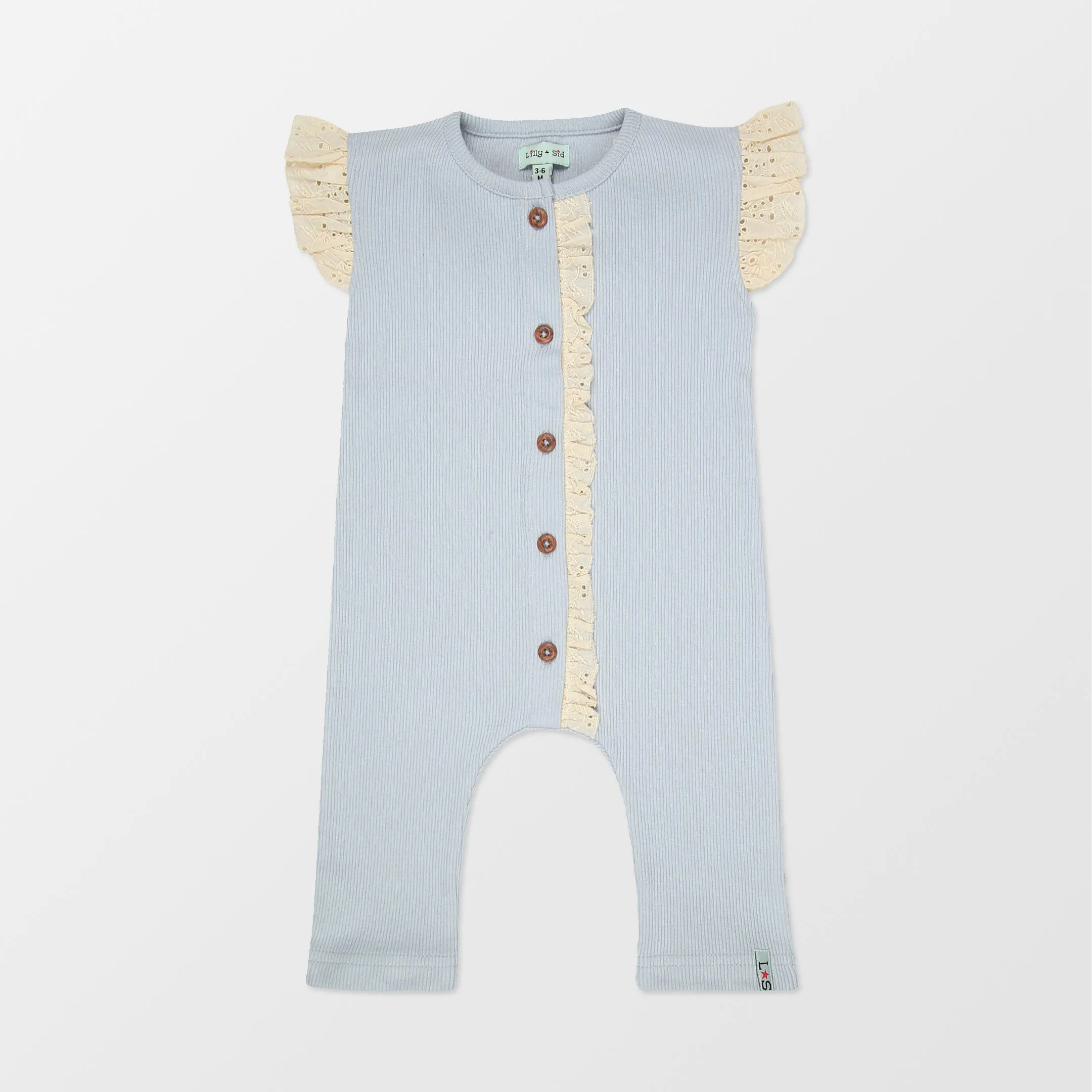Blue Plain Romper
