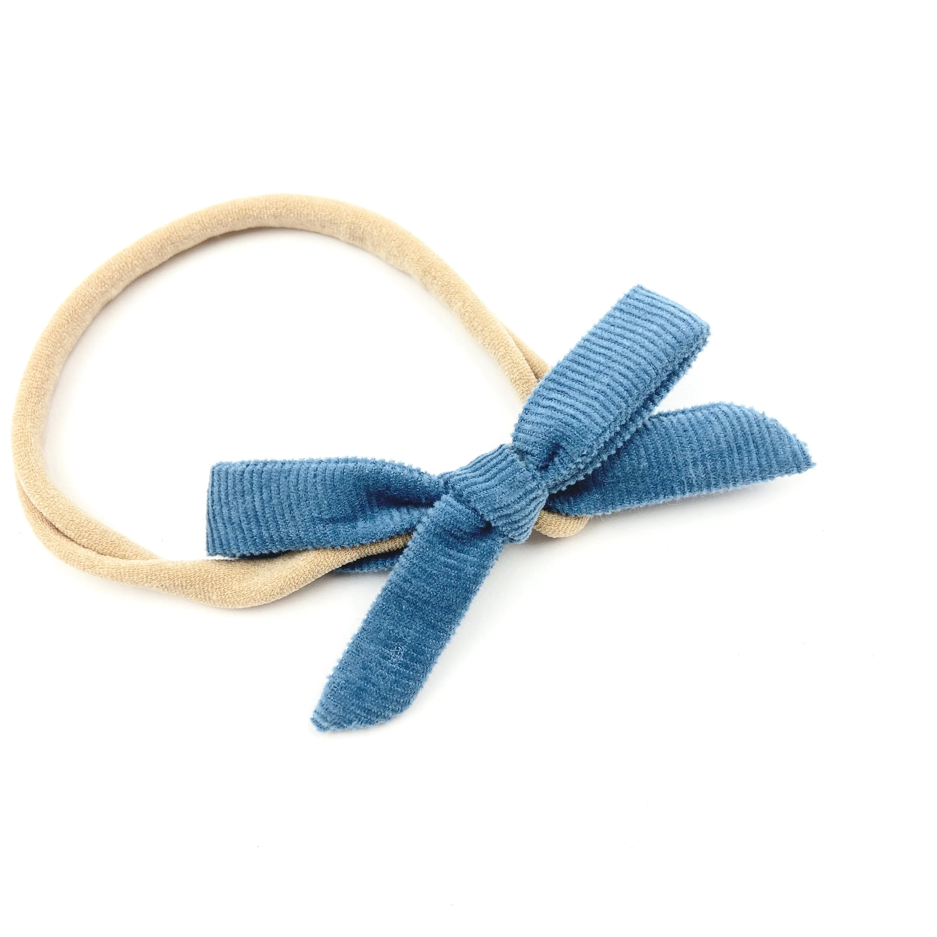 Blueberry Velvet Cord Orla Bow Headband