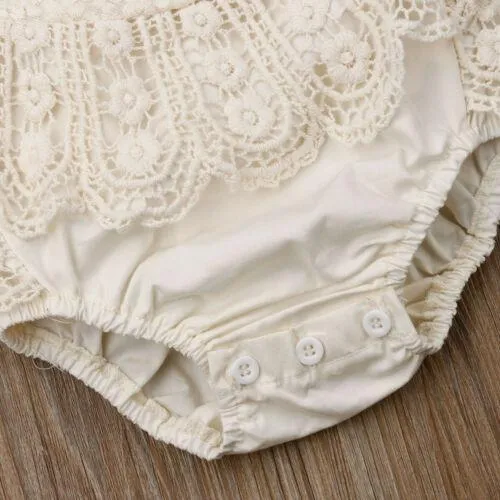 Boho Baby Lace Backless Romper