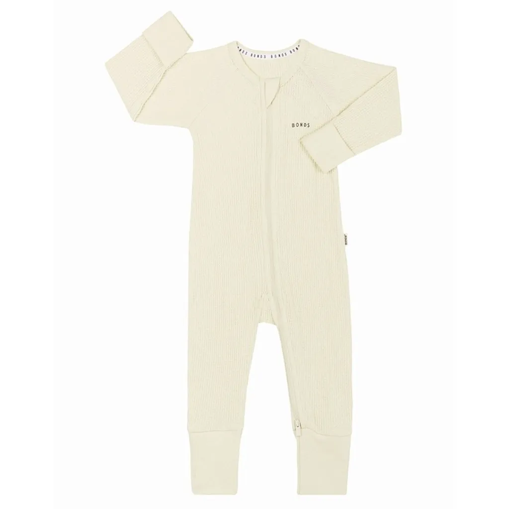 BONDS Waffle Zip Wondersuit - Sesame Seed