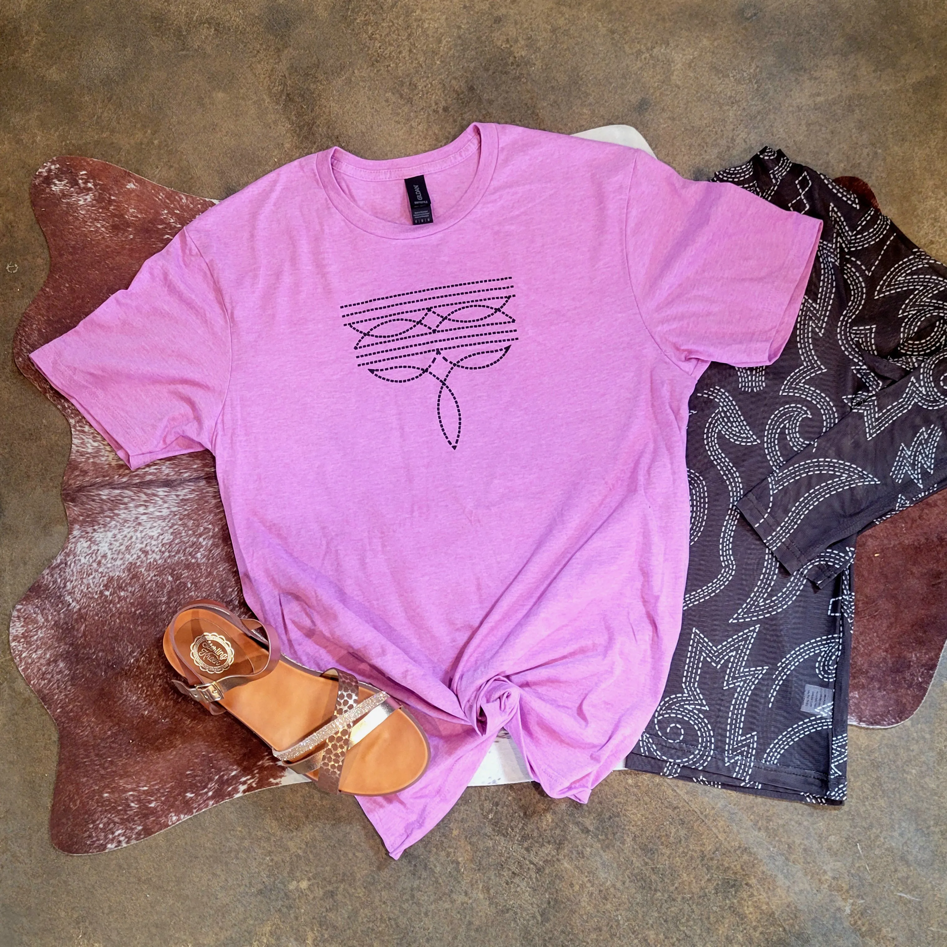 Boot Stitch Tee - Orchid