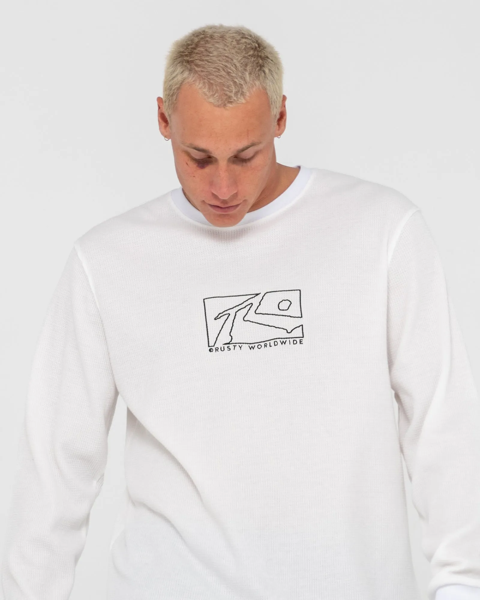 Boxed Out Waffle Long Sleeve Tee