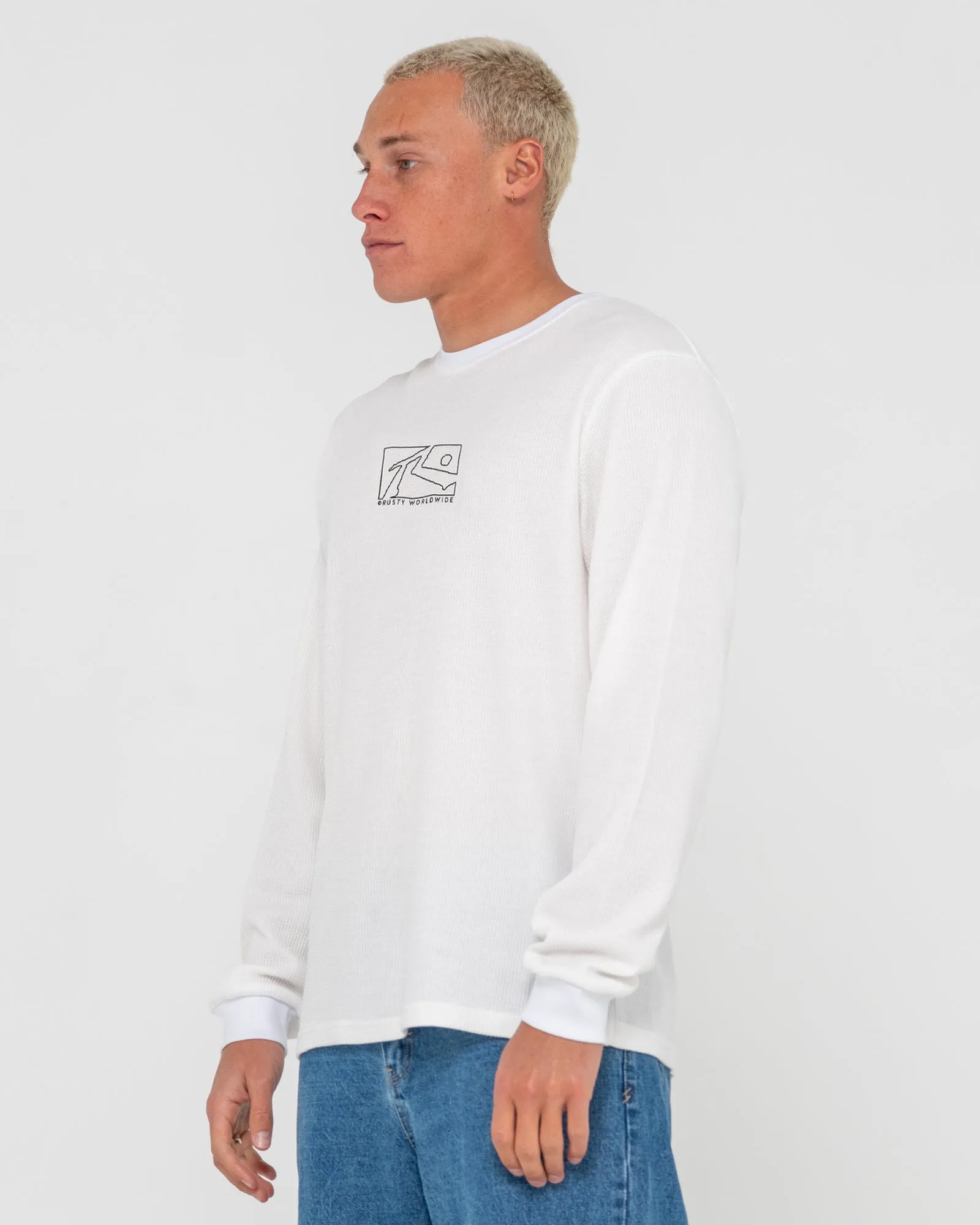 Boxed Out Waffle Long Sleeve Tee