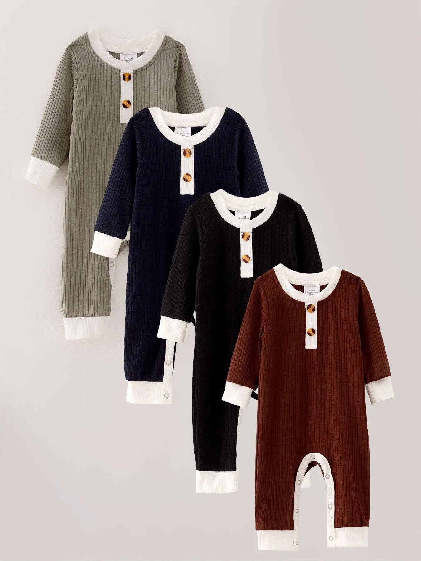 Boys Solid Color Romper RPG41506