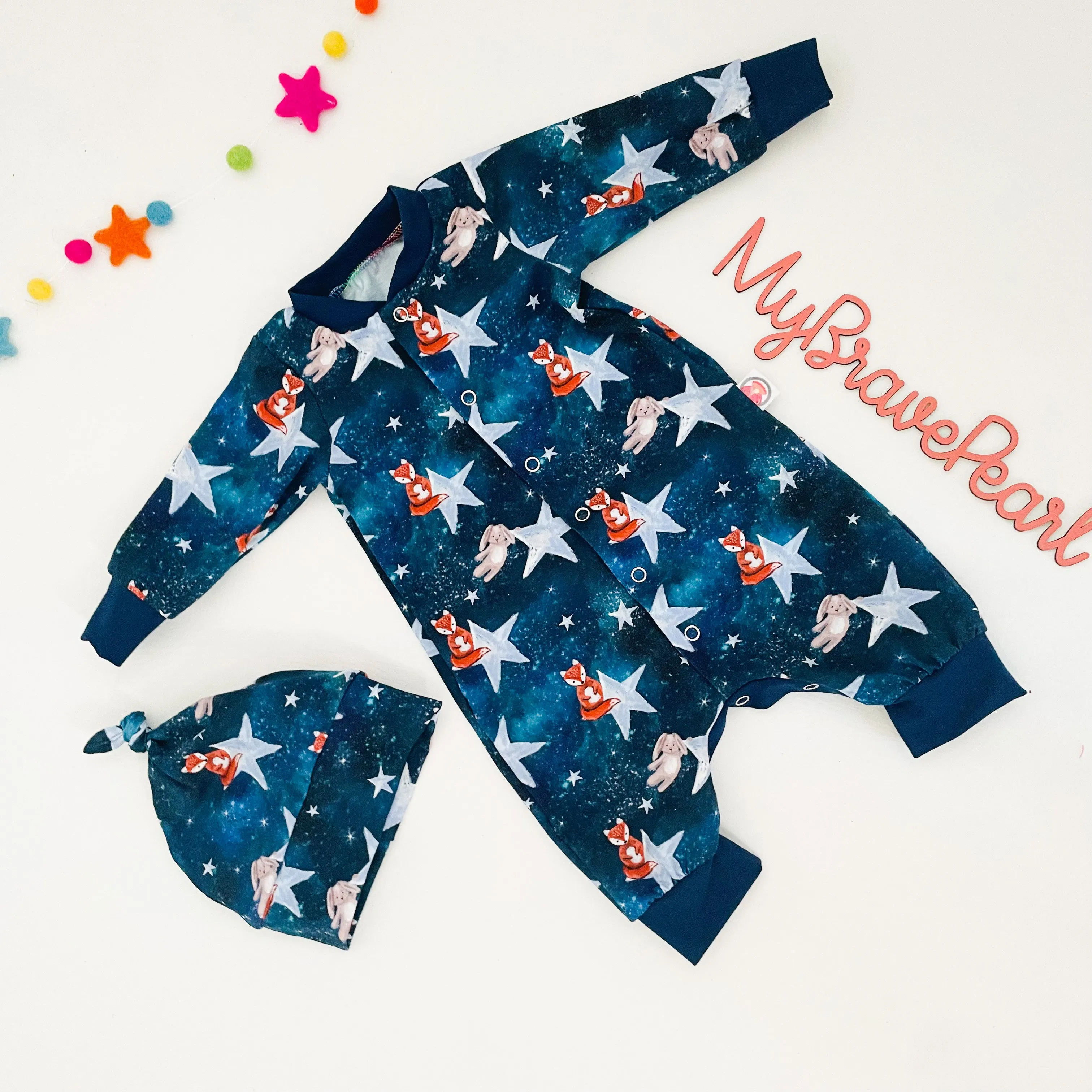 BP Baby Long Sleeve Popper Romper