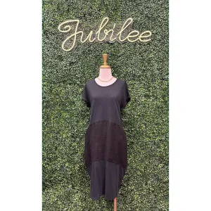Bria Black Linen Dress