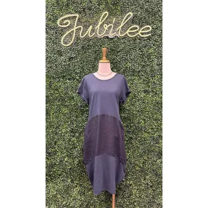 Bria Navy Linen Dress