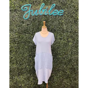 Bria Steel Blue Linen Dress