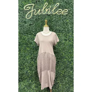 Bria Taupe Linen Dress
