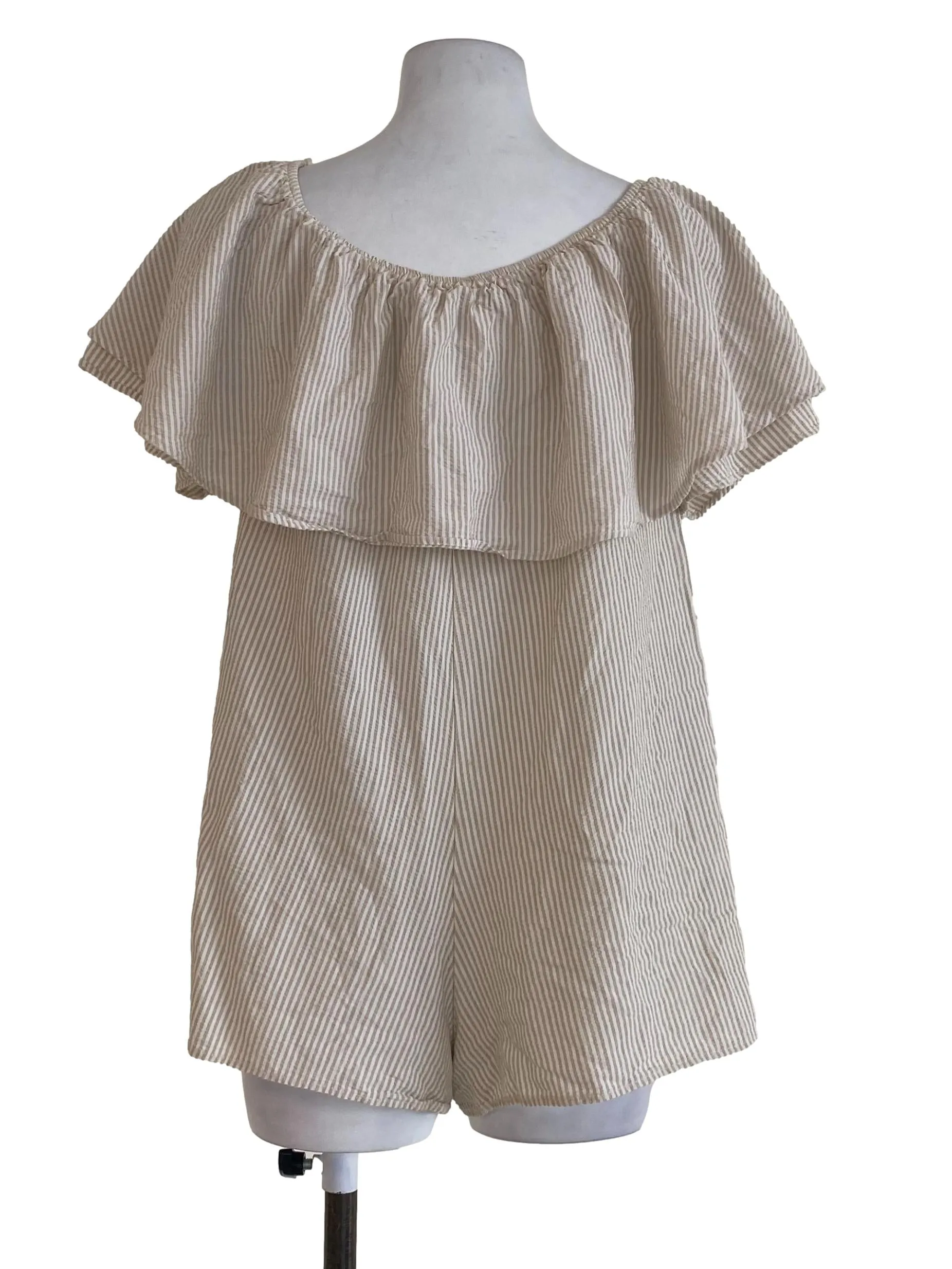 Brown Stripes Rompers