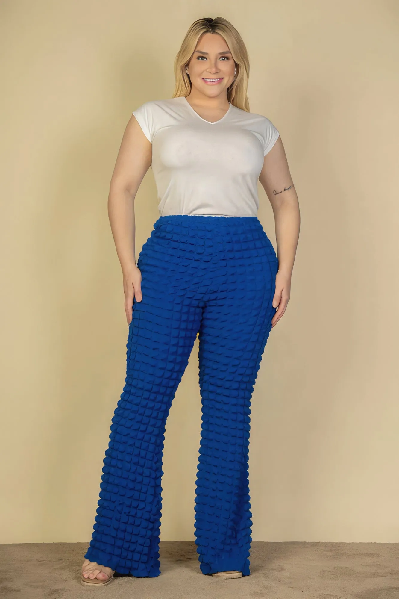 “Bullet Proof” Royal Bubble Flare Pants